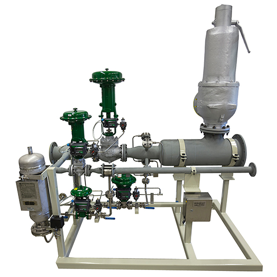 Skid for steam conditioning