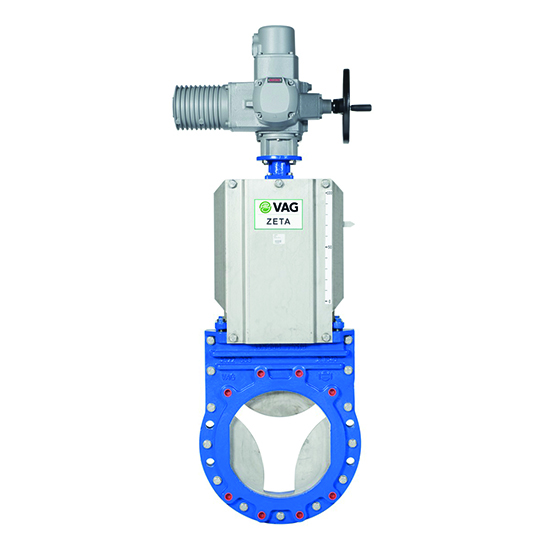 VAG ZETA with electric actuator - wastewater
